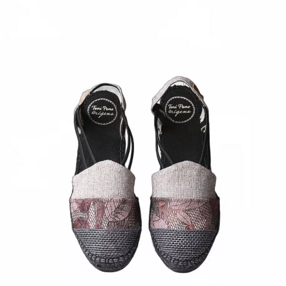 Patchwork Cotton Blend Wedge Espadrille for Women - Tours-PW