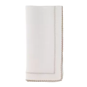 Picot Linen Napkin Set - (three colors)