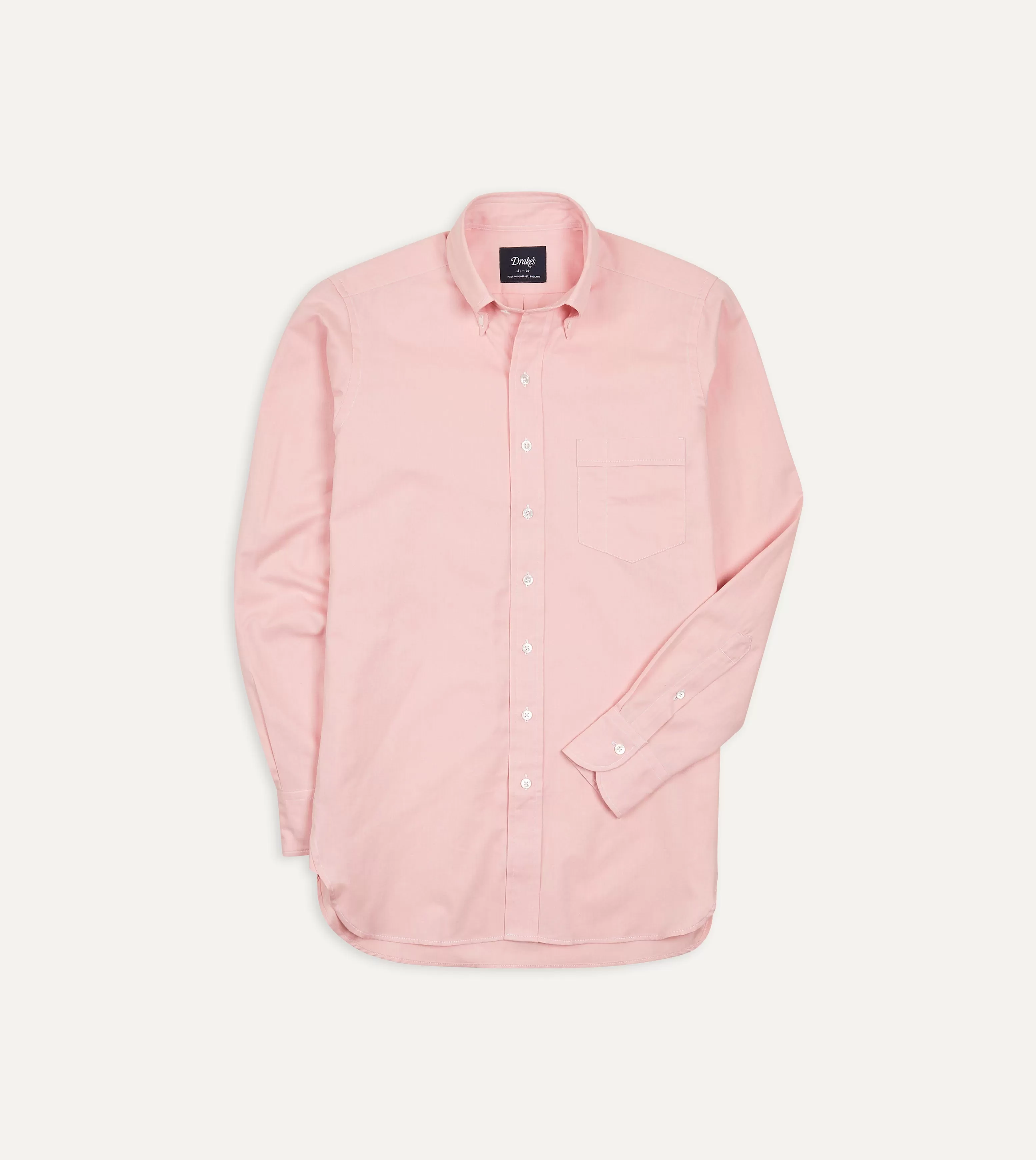 Pink Pinpoint Oxford Cotton Cloth Button-Down Shirt