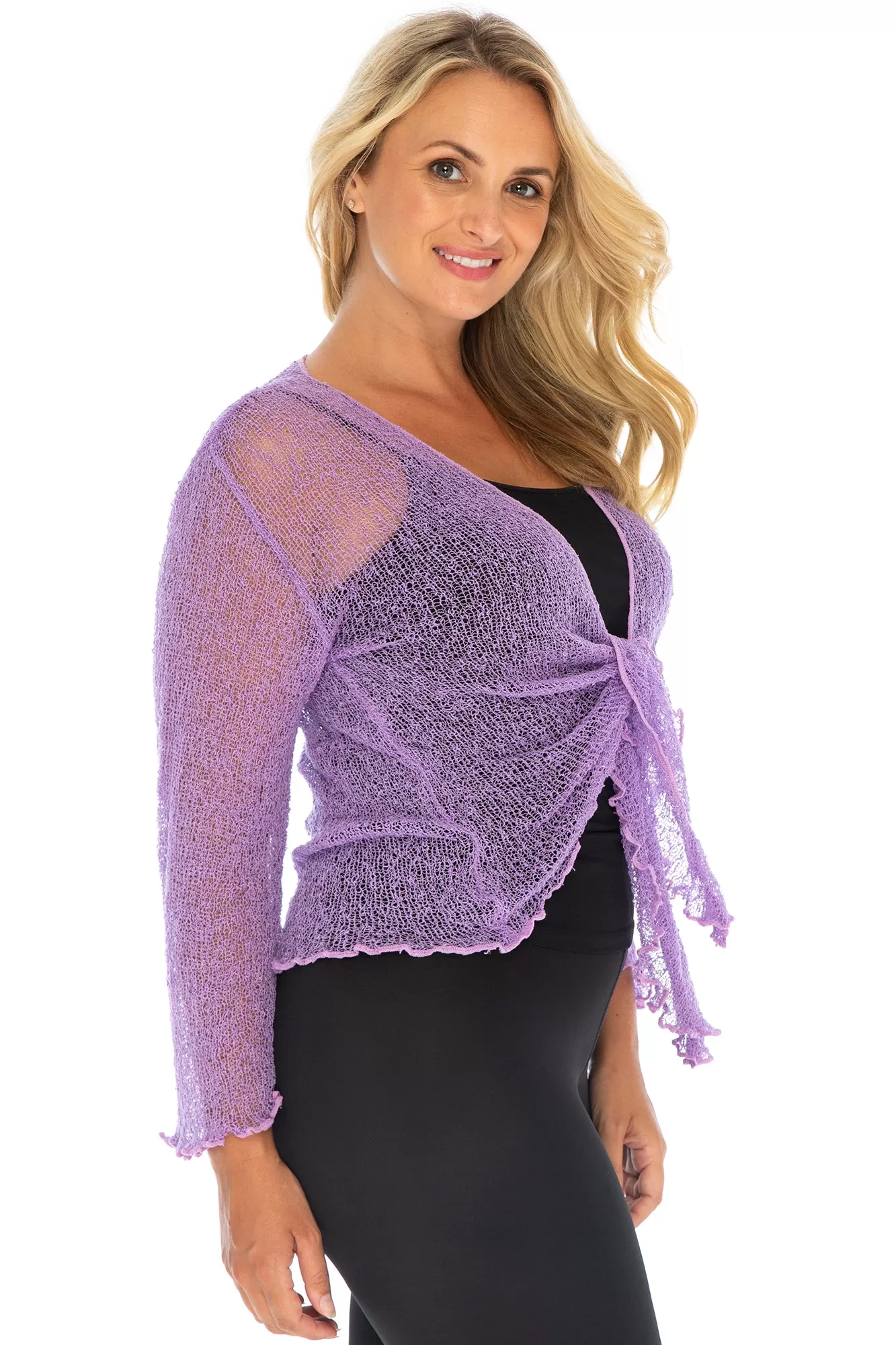 Plus Size Classic Sheer Cardigan Shrug