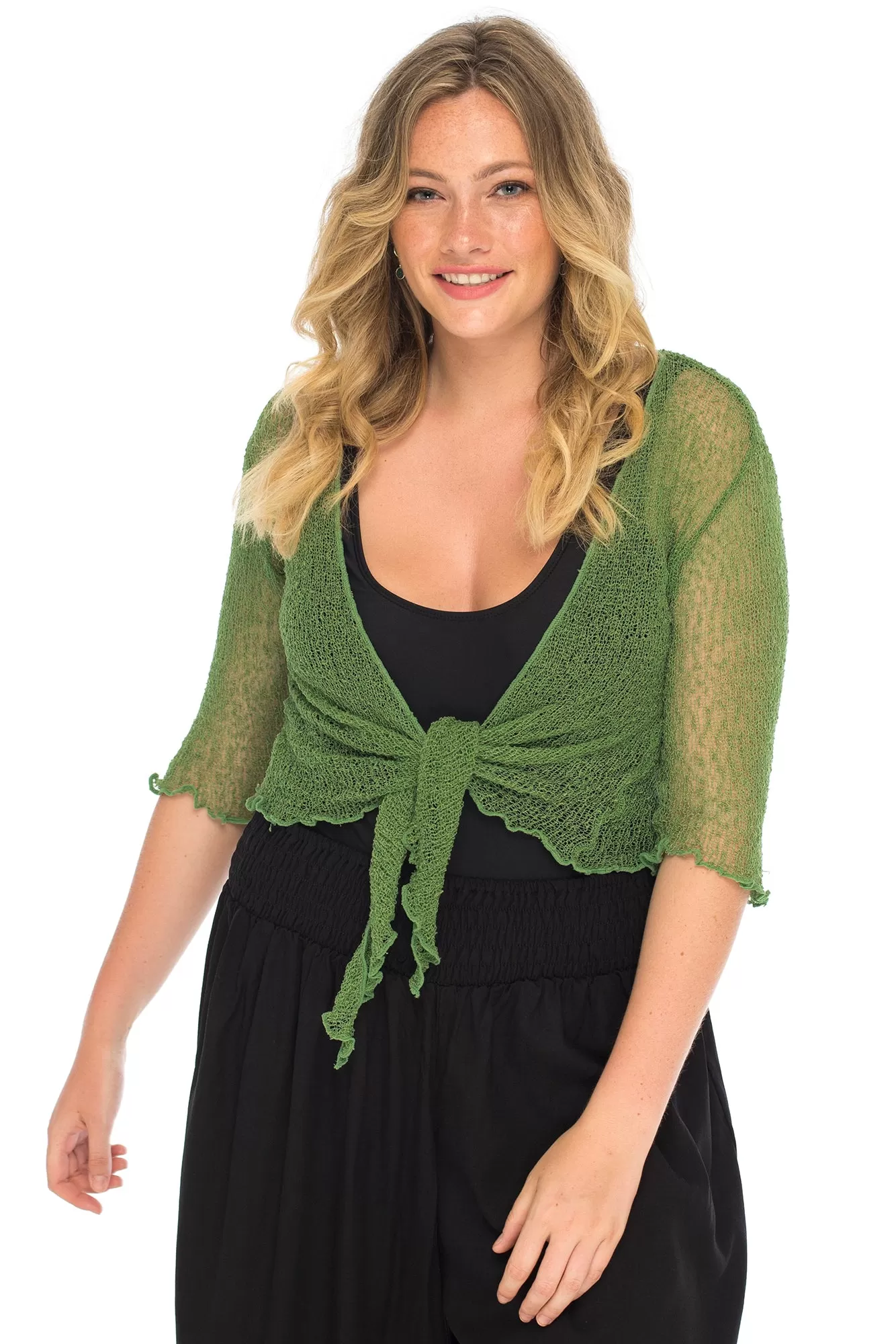 Plus Size Classic Sheer Cardigan Shrug