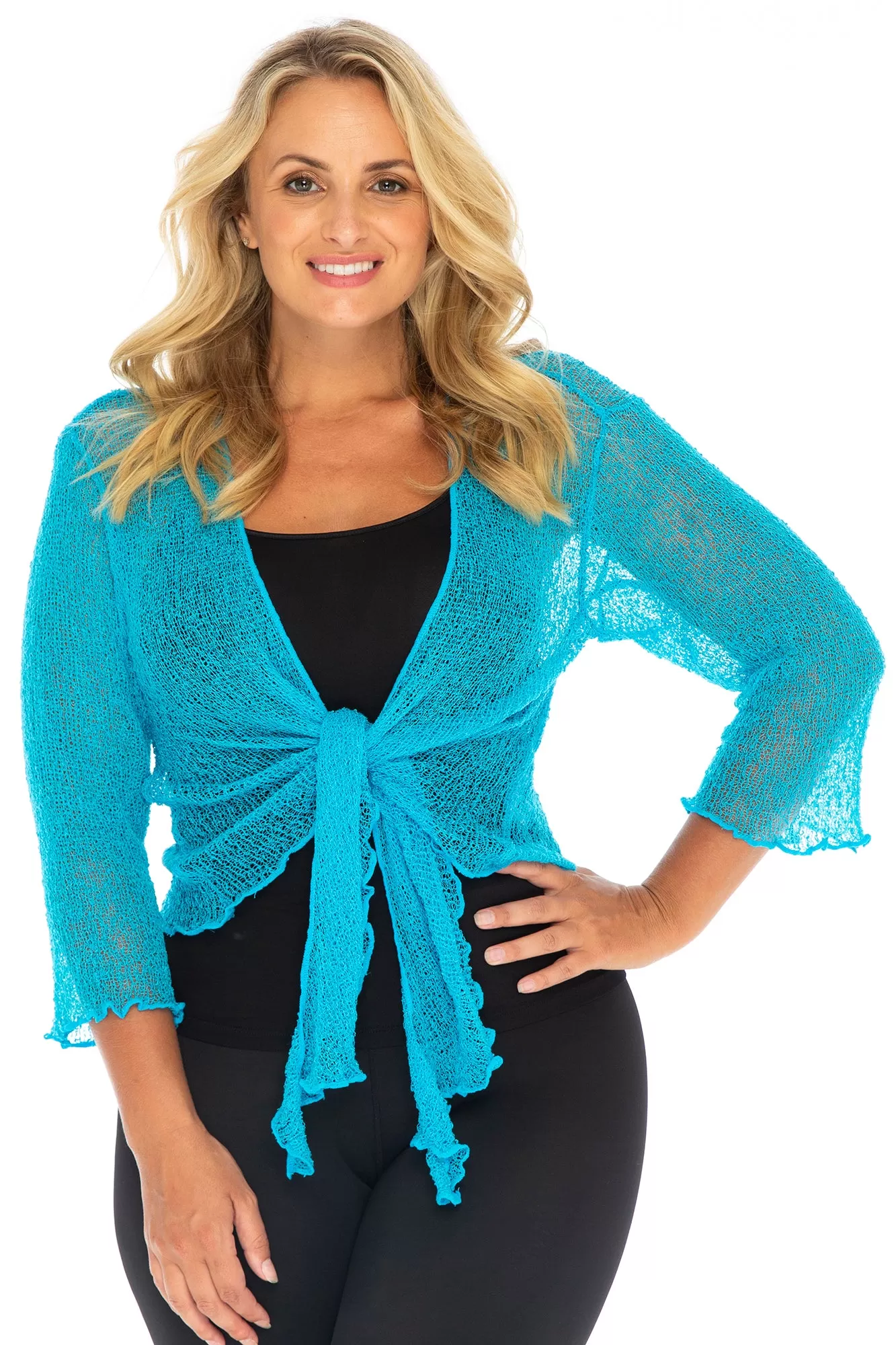 Plus Size Classic Sheer Cardigan Shrug