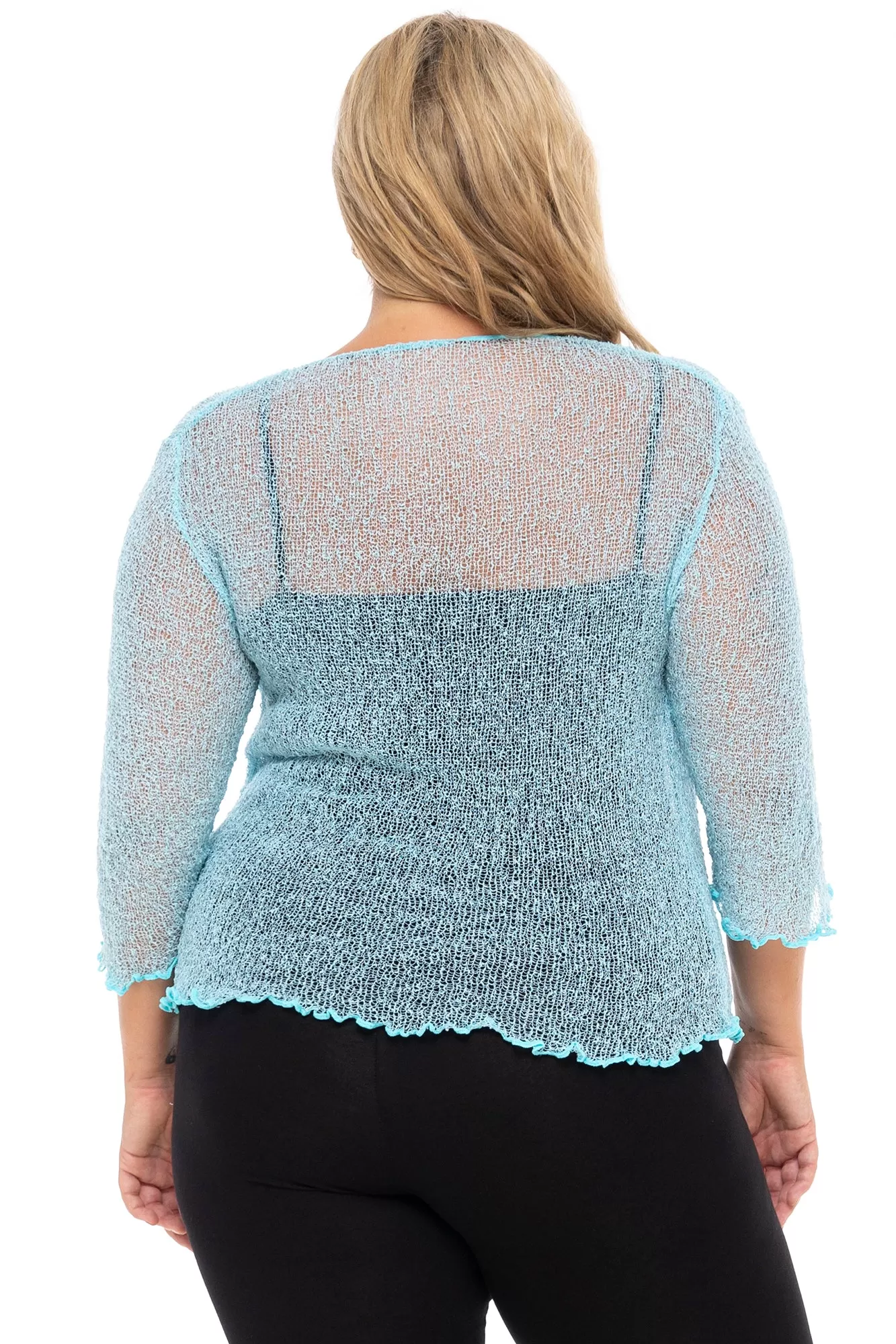 Plus Size Classic Sheer Cardigan Shrug