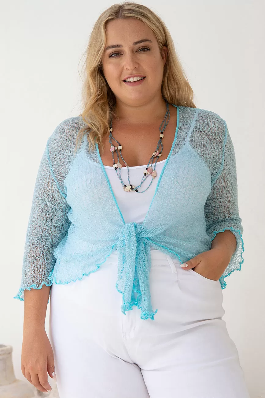 Plus Size Classic Sheer Cardigan Shrug