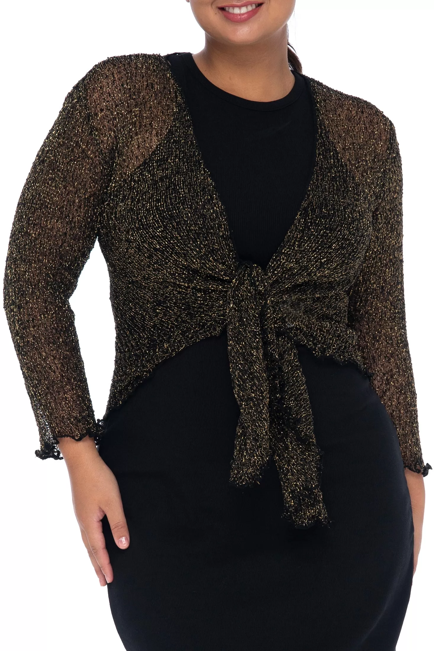 Plus Size Classic Sheer Cardigan Shrug