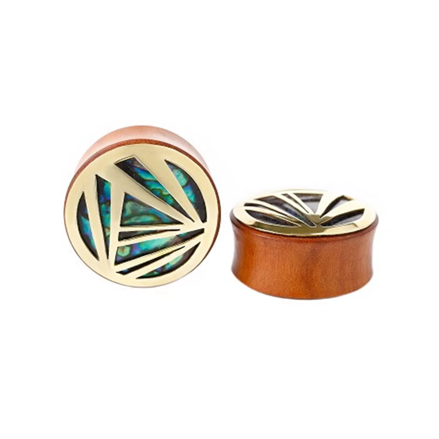 Prime Plugs - Brass   Abalone