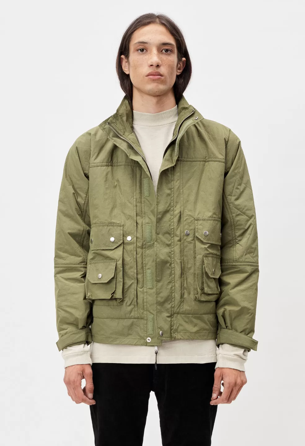 Quilted Nylon Hunting Jacket / Olive