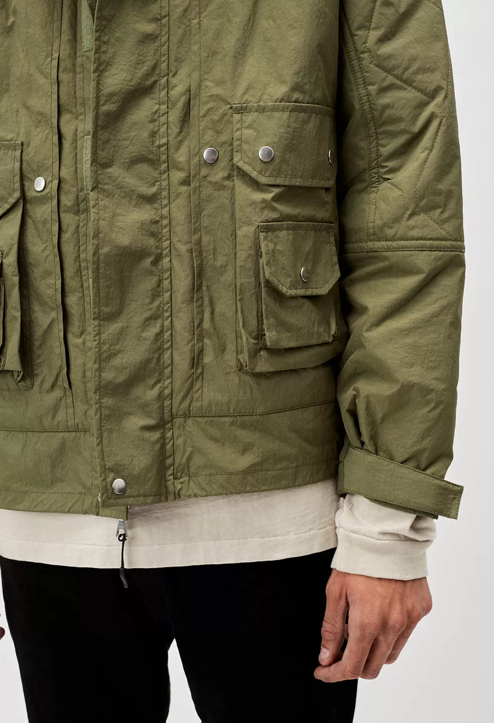 Quilted Nylon Hunting Jacket / Olive