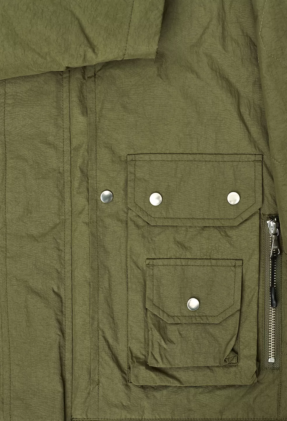 Quilted Nylon Hunting Jacket / Olive