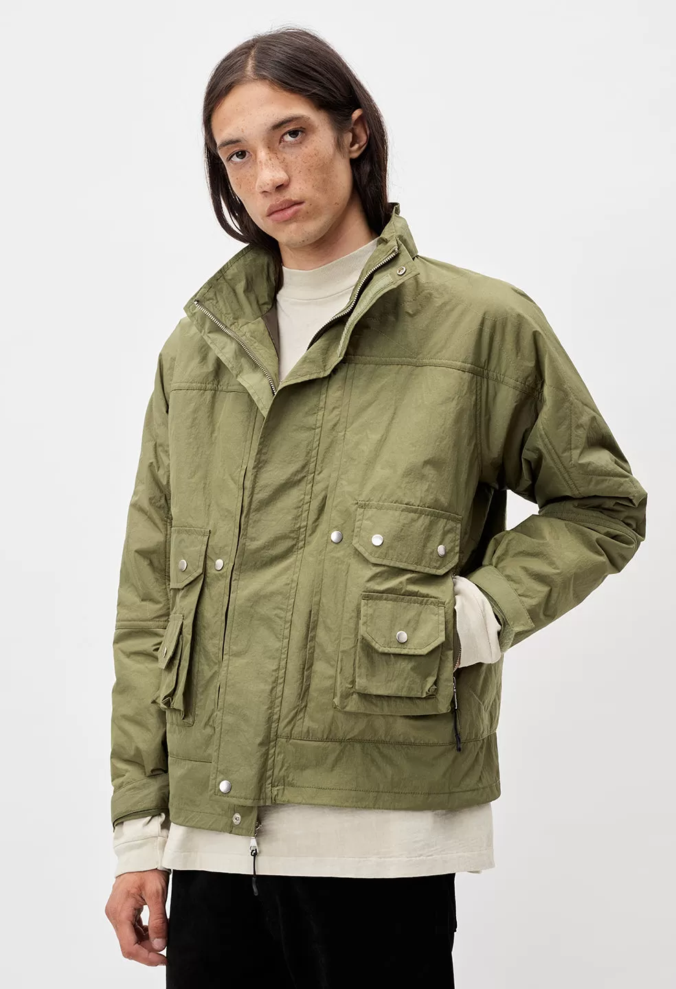 Quilted Nylon Hunting Jacket / Olive