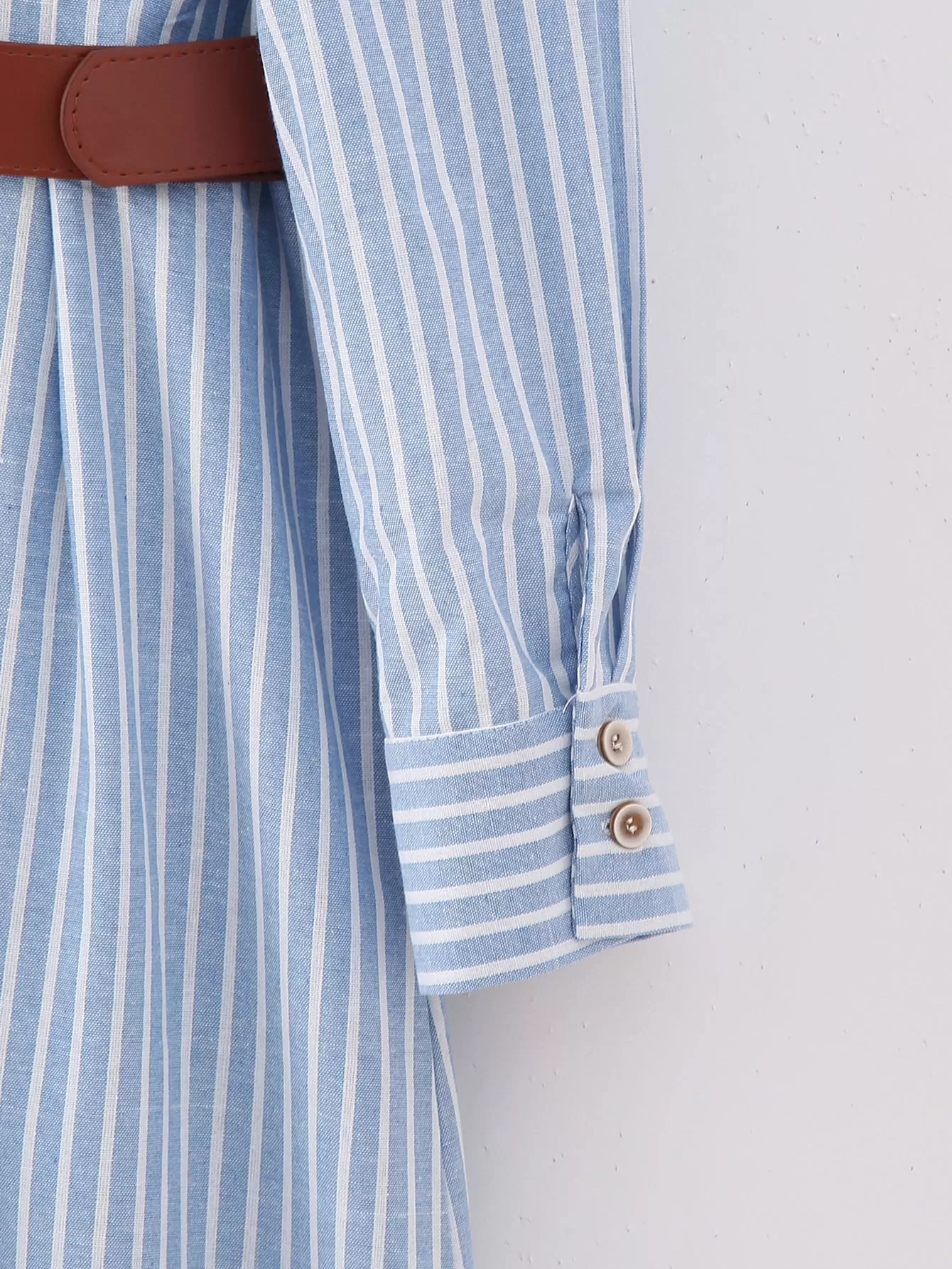 Rebecca Striped Button Down Sleeve Dress