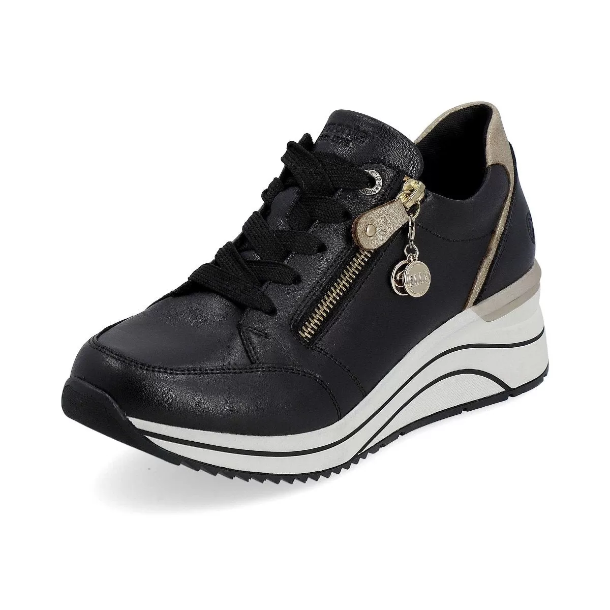 Rieker Women's D0T03-01 Black/Gold