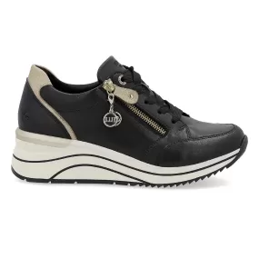 Rieker Women's D0T03-01 Black/Gold