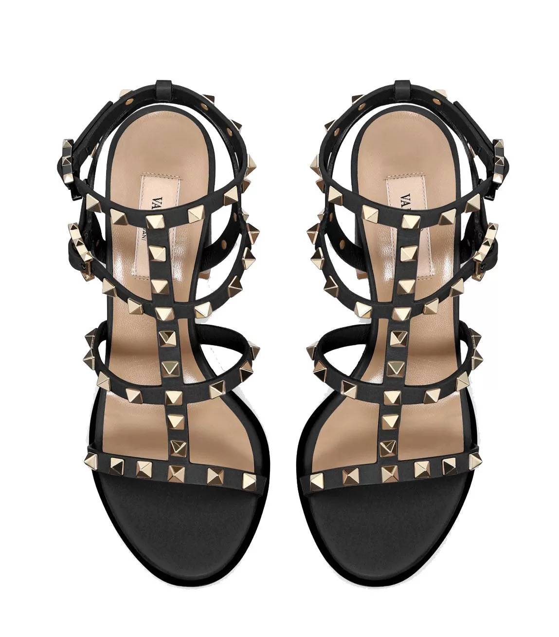 Rockstud Gladiator Block 90 Nappa, Black