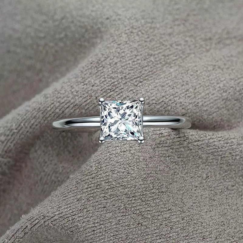 RSR-371 Original Moissanite Princes Cut Diamond Ring