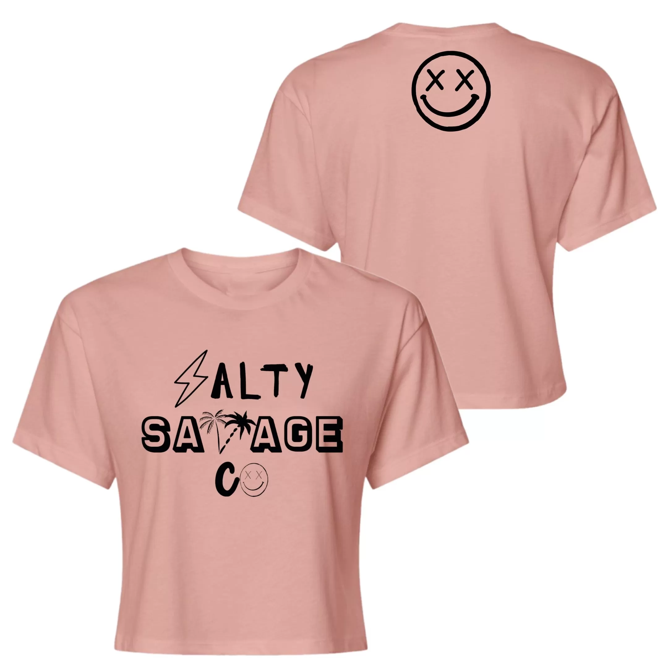 Salty Savage Ladies "90’s Logo" Performance Crop Tee