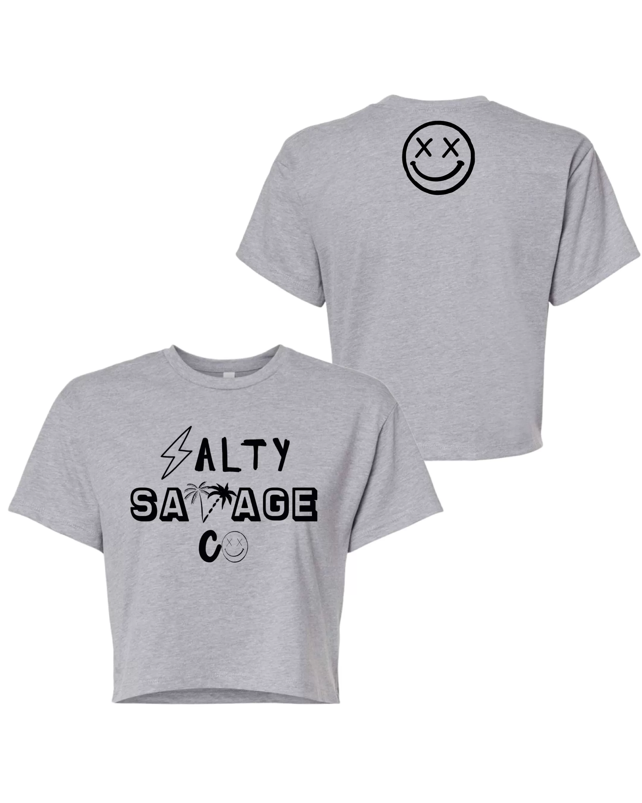 Salty Savage Ladies "90’s Logo" Performance Crop Tee