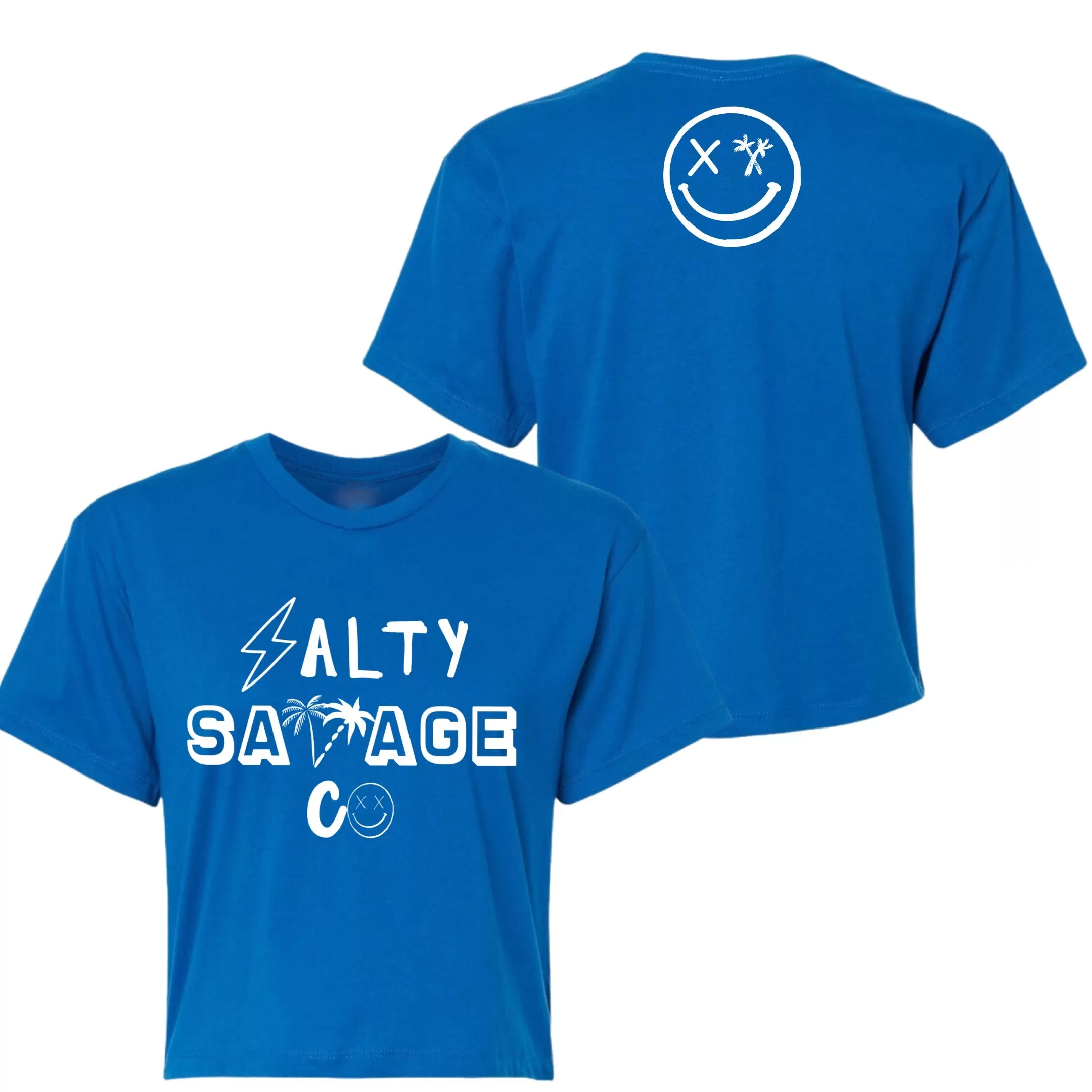 Salty Savage Ladies "90’s Logo" Performance Crop Tee