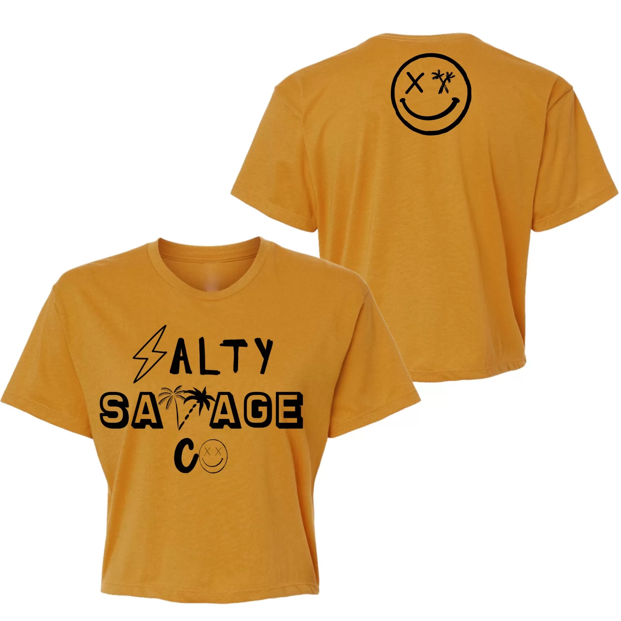 Salty Savage Ladies "90’s Logo" Performance Crop Tee