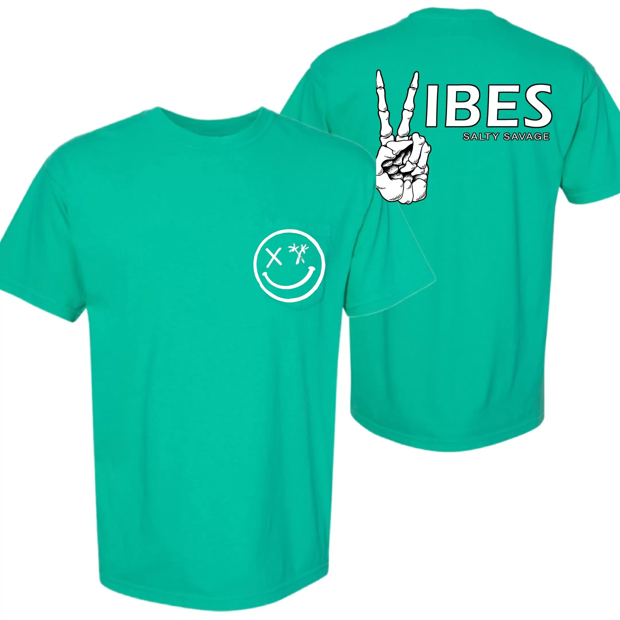 Salty Savage "Vibes" Pocket Tee