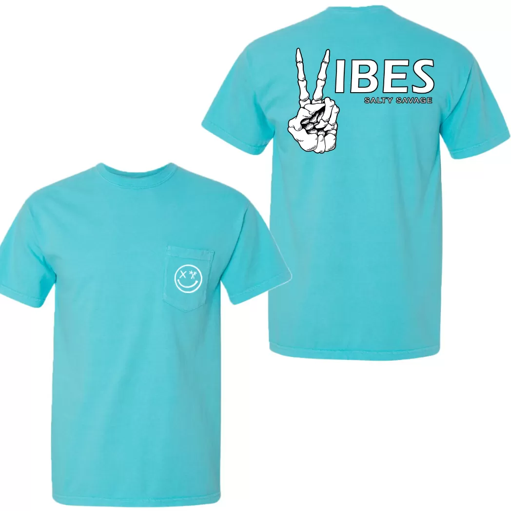 Salty Savage "Vibes" Pocket Tee