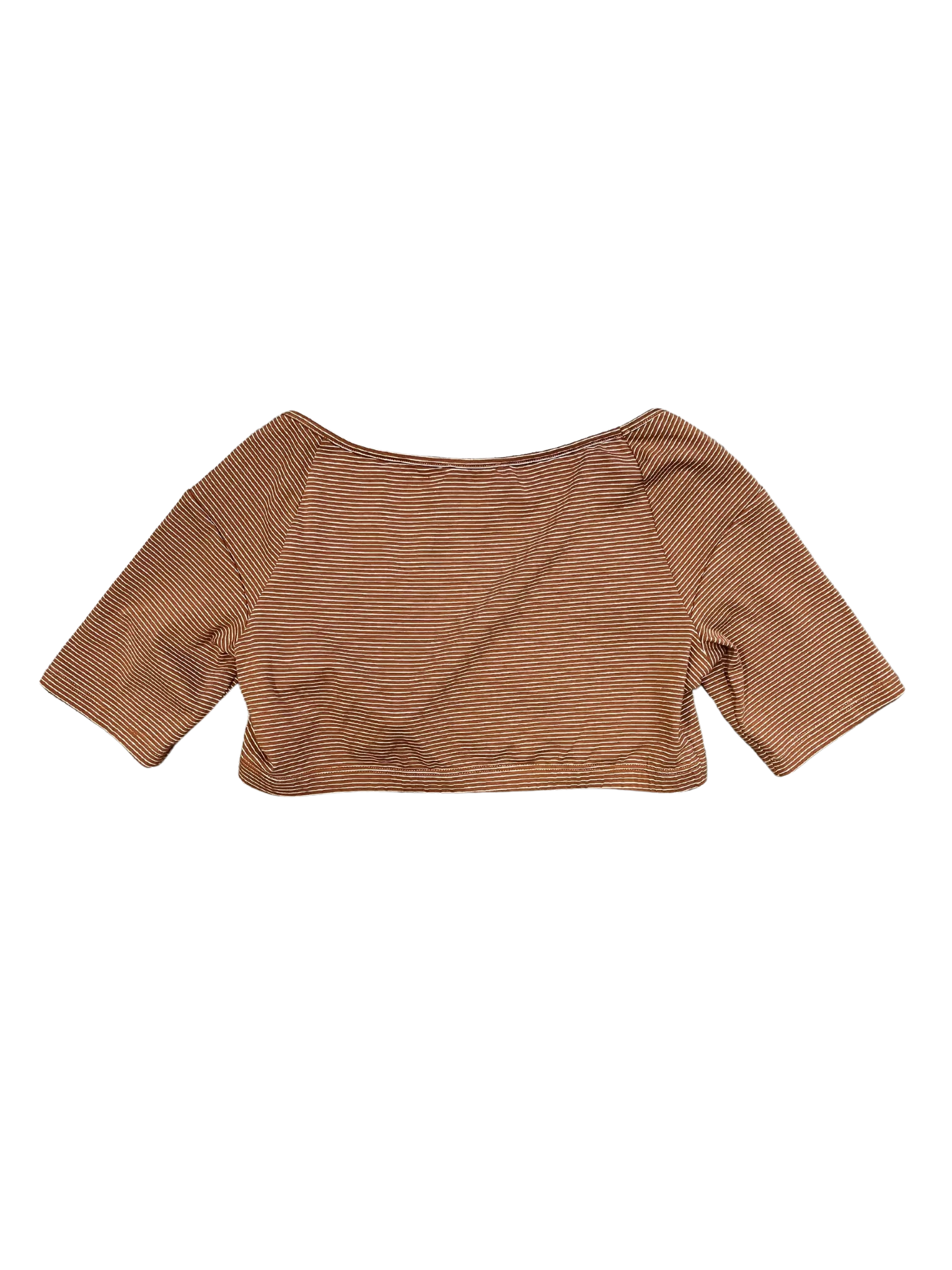 Size 14 - Sister Studios Brown Stripe Crop Top