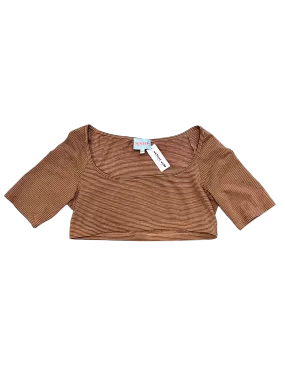 Size 14 - Sister Studios Brown Stripe Crop Top