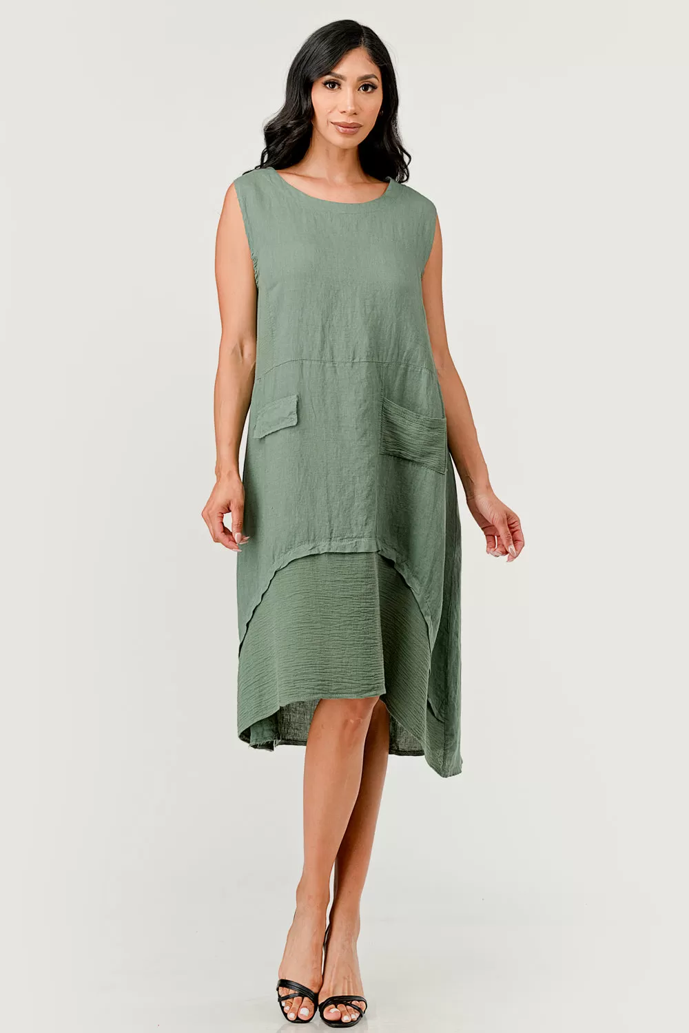 Sleeveless Minoo Linen Dress