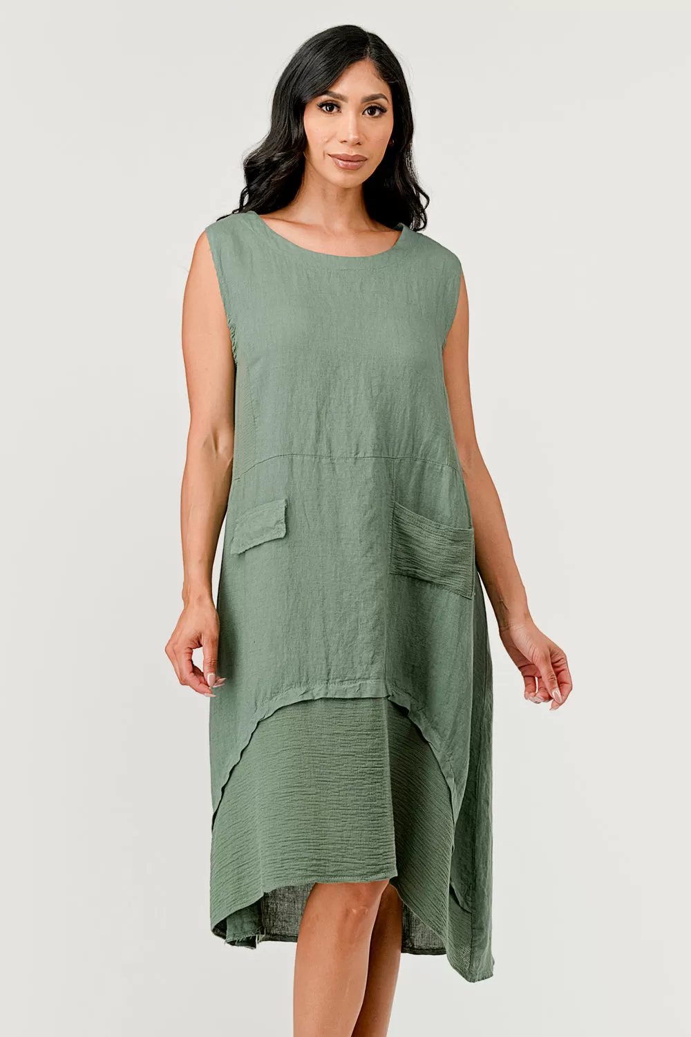 Sleeveless Minoo Linen Dress