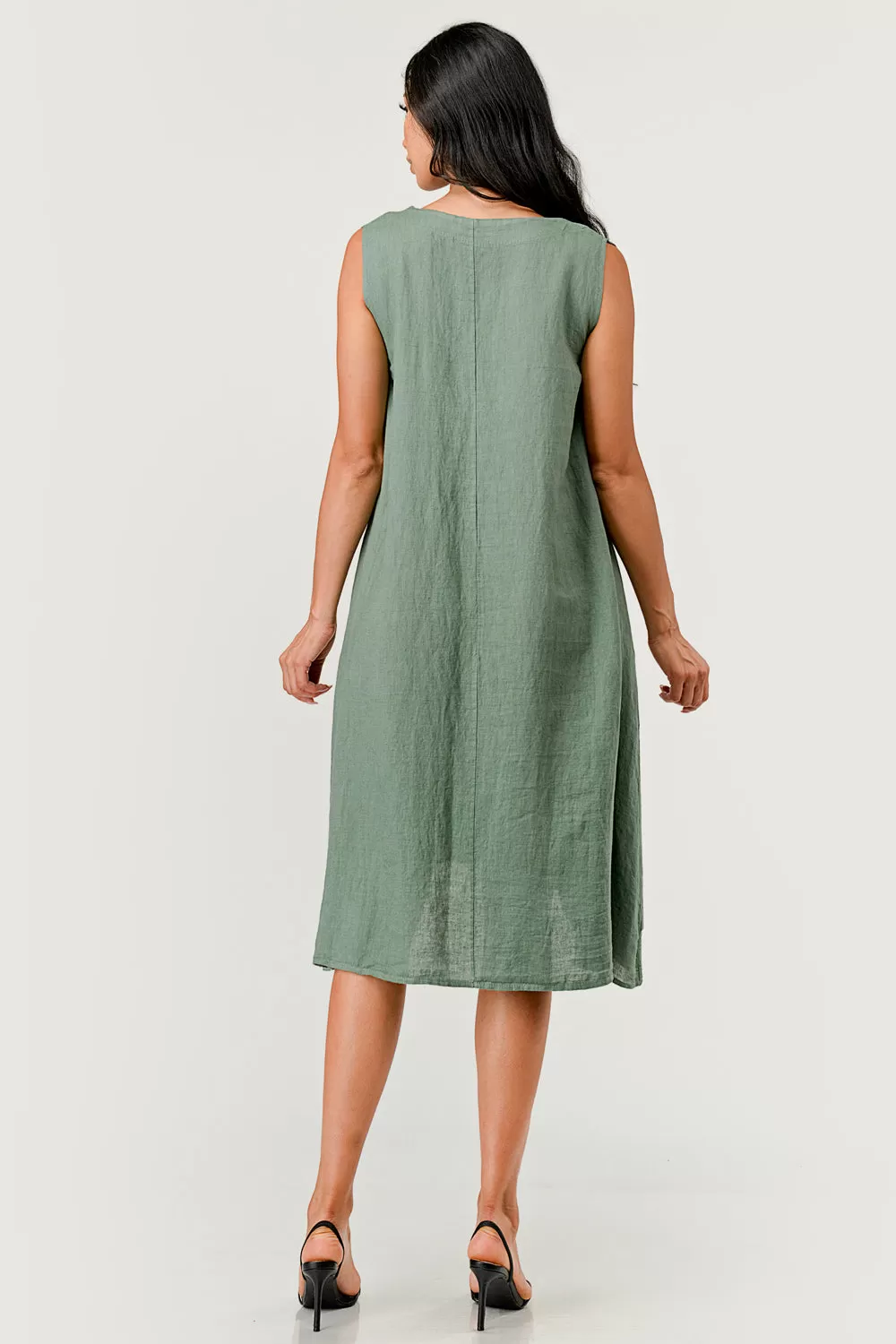 Sleeveless Minoo Linen Dress