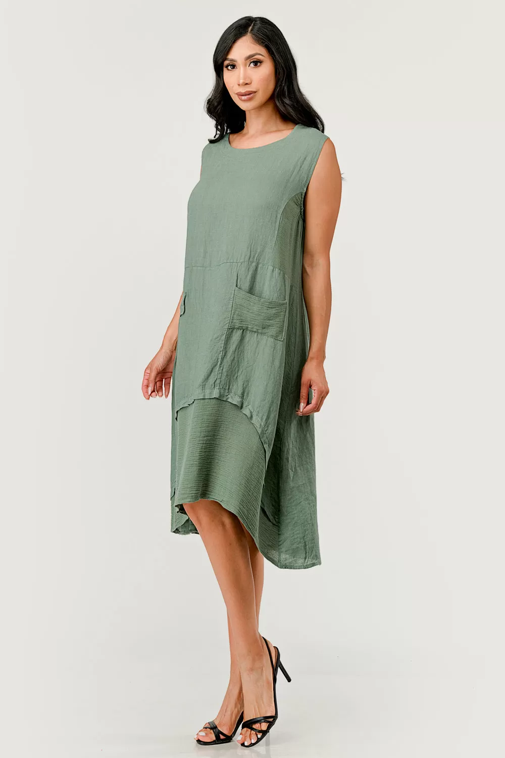 Sleeveless Minoo Linen Dress