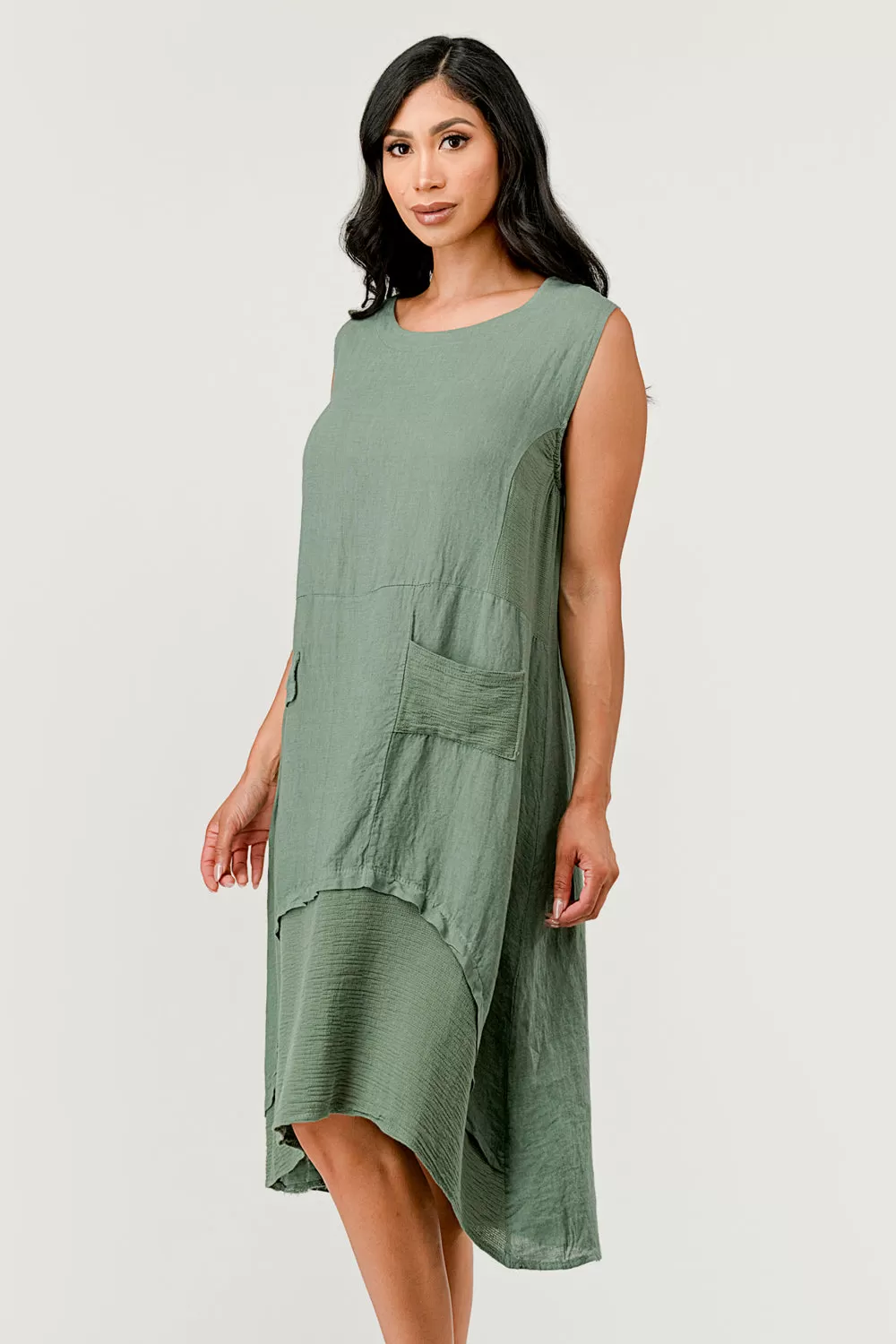 Sleeveless Minoo Linen Dress