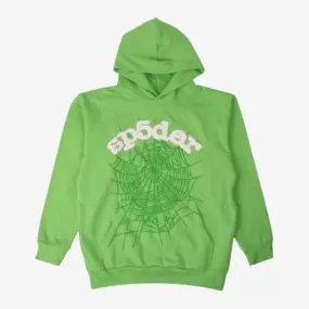 Sp5der 'OG Web' Pullover Hoodie Green SS21