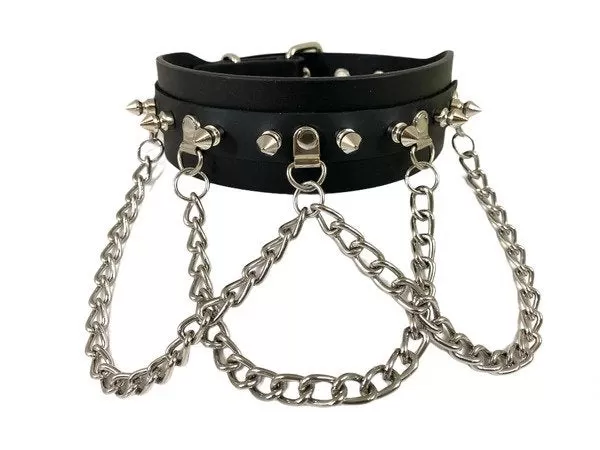 Spike Chain Sub Bondage Choker