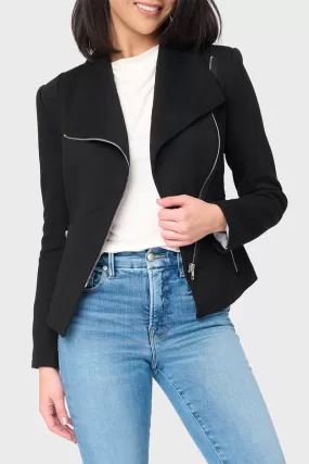 Stretch Knit Moto Jacket