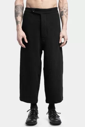 Structured cotton cropped trousers