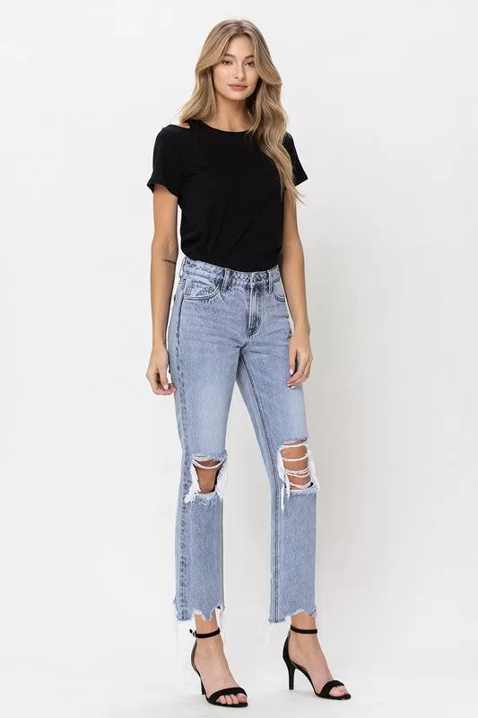 Super High Rise 90's Straight Crop Jeans