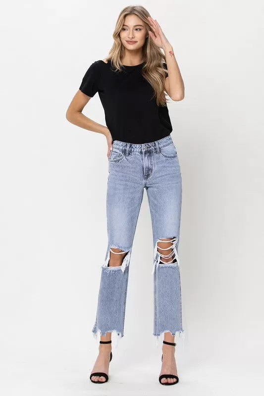 Super High Rise 90's Straight Crop Jeans