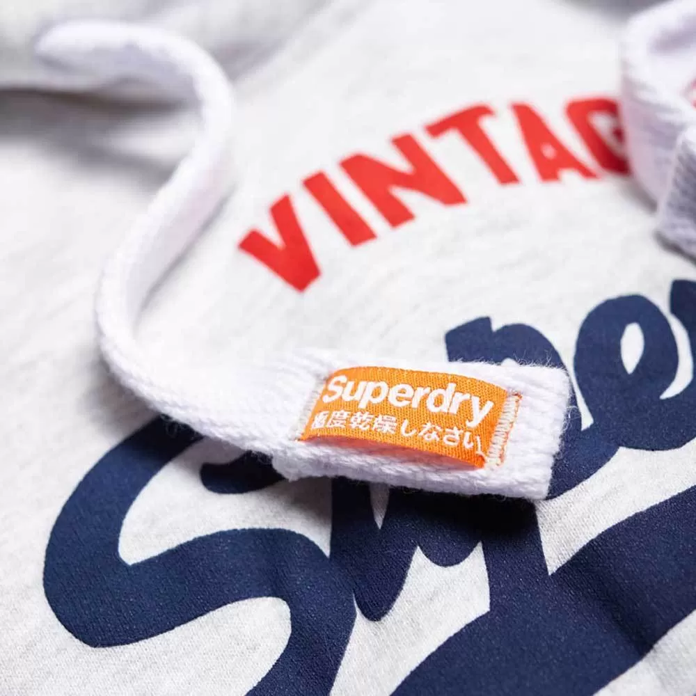 Superdry Mens Sweat Shirt Store Hoodie - Ice Marl