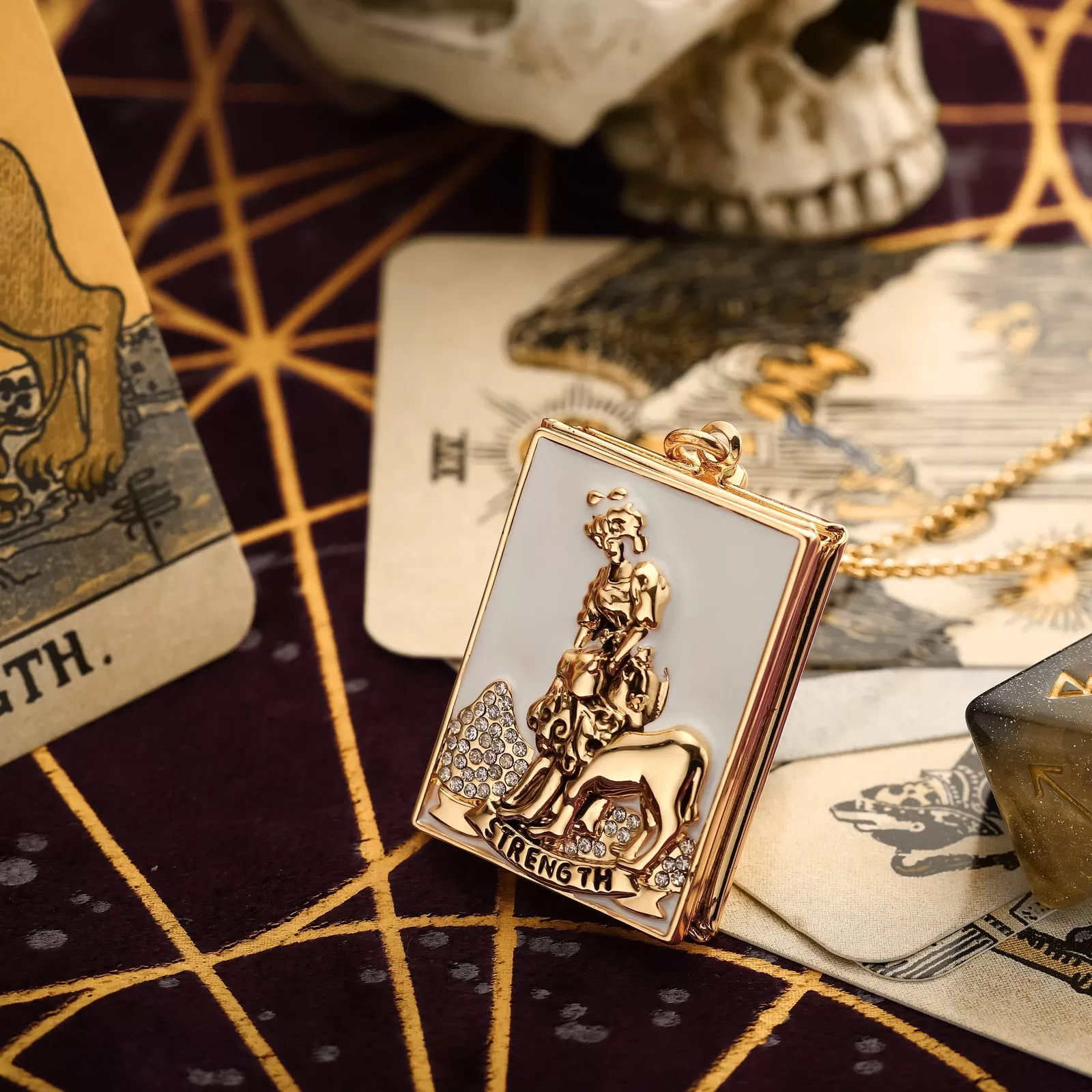 Tarot Locket Necklace - Strength