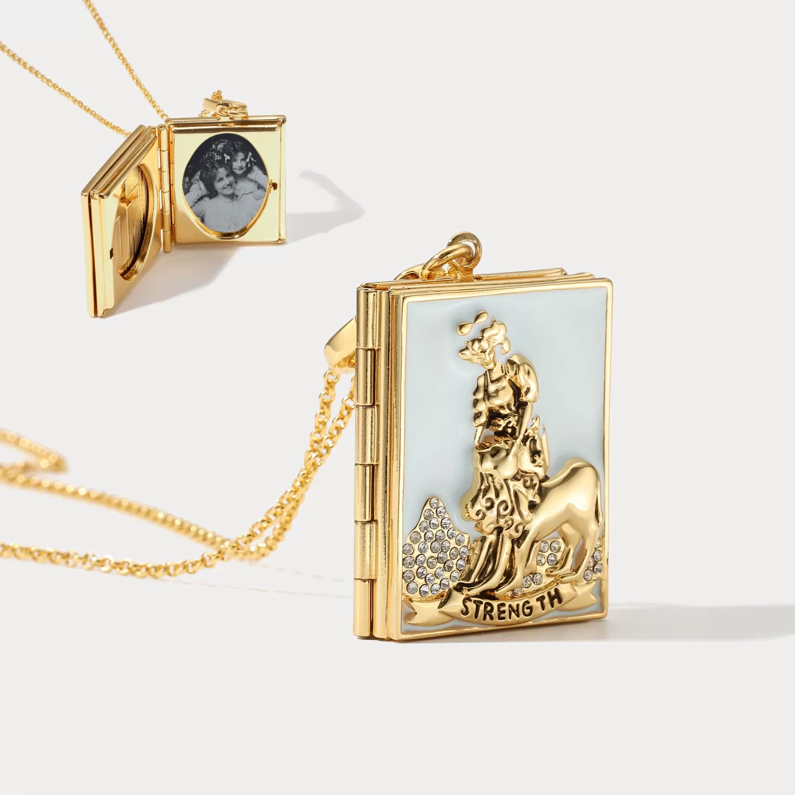 Tarot Locket Necklace - Strength