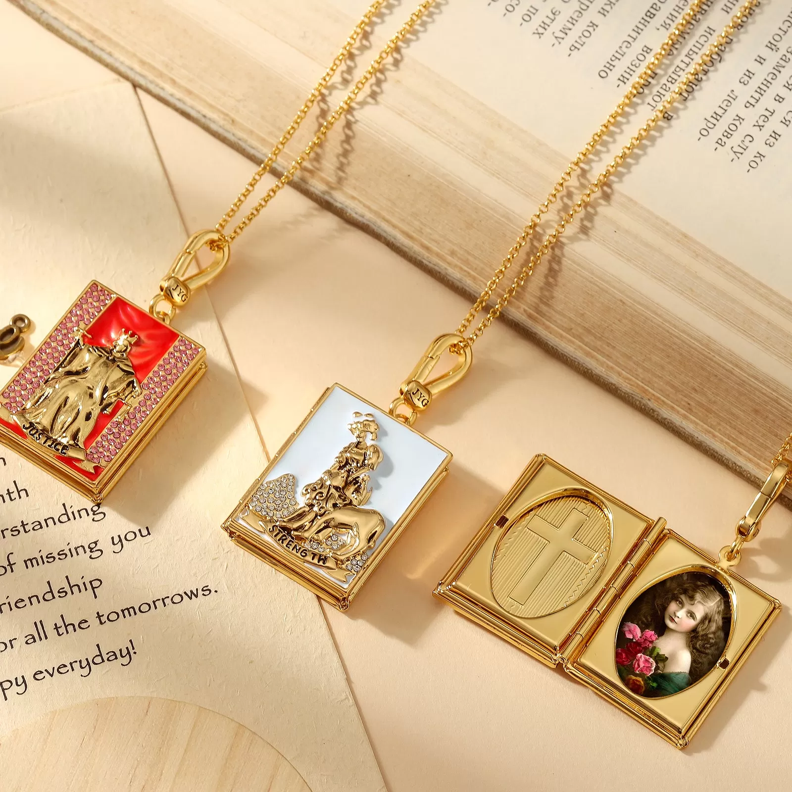 Tarot Locket Necklace - Strength