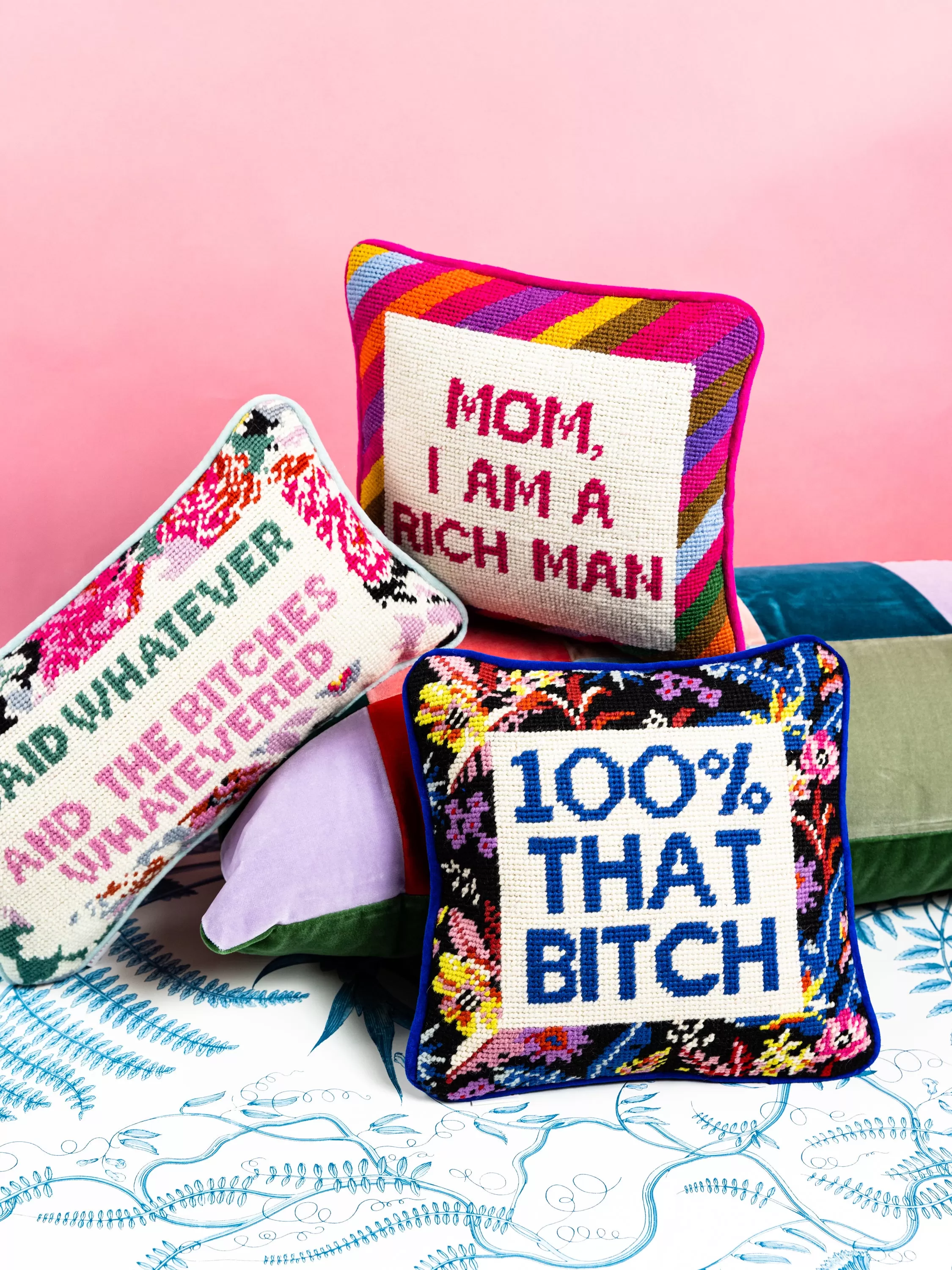 That Bitch Needlepoint Pillow