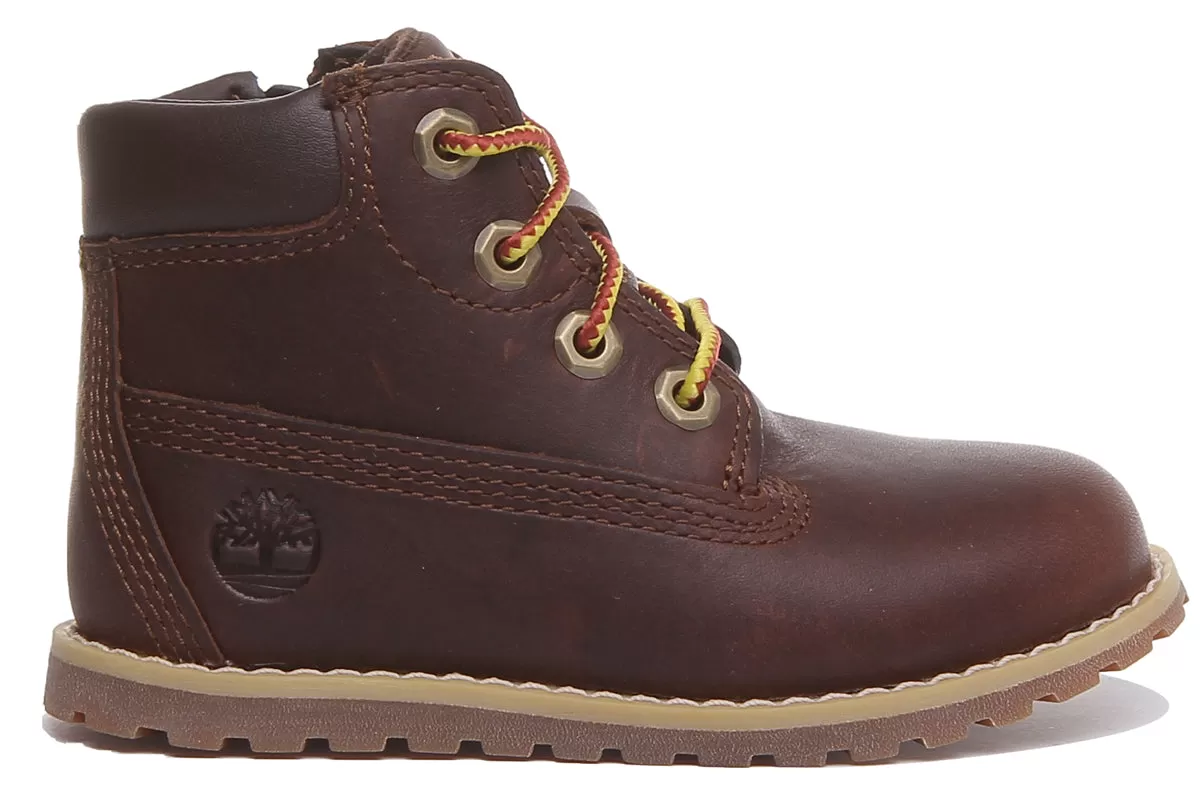 Timberland A127F3 Pokey Pine 6 Inch Boot In Dark Brown For Toddler