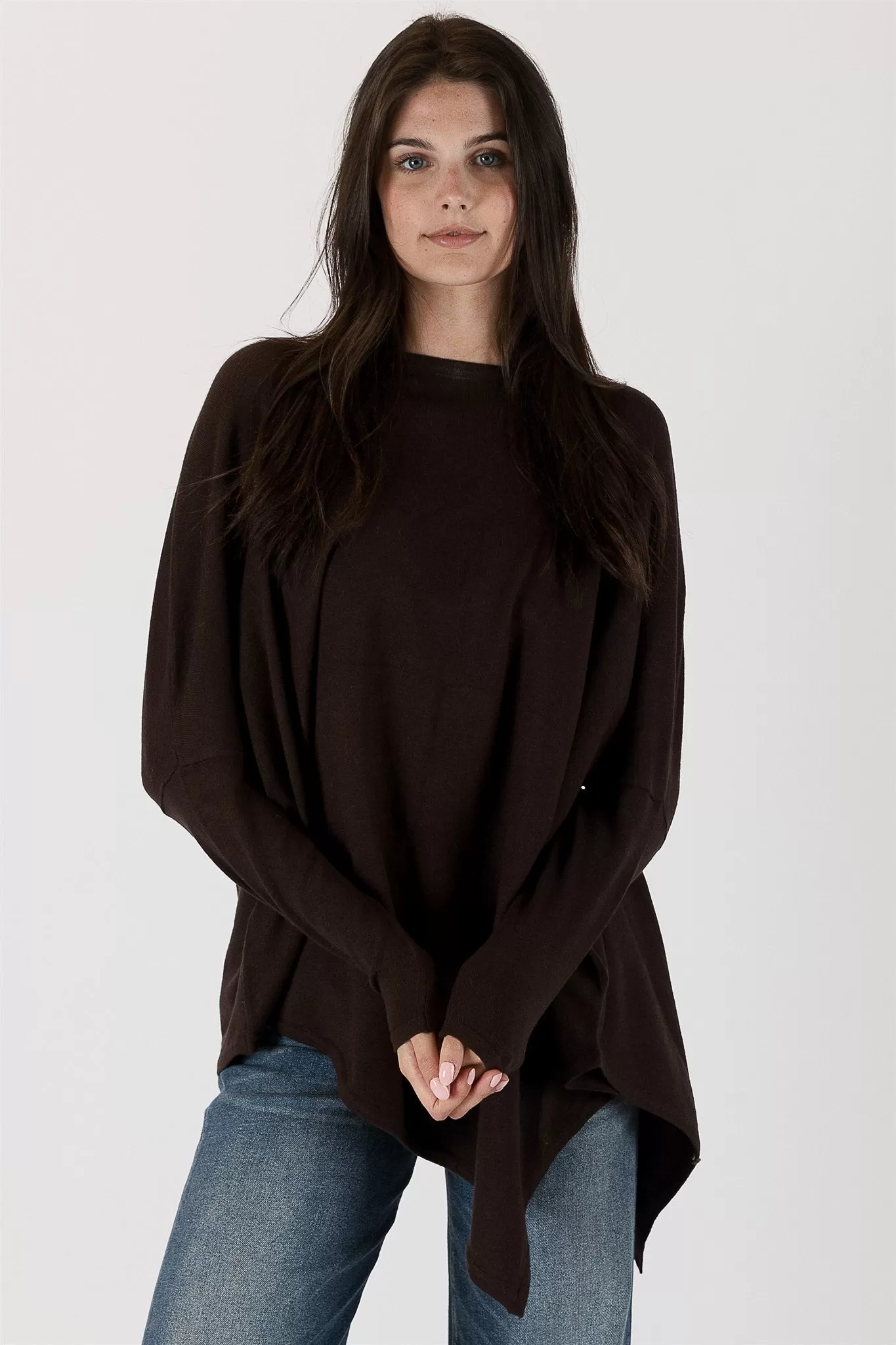 TINA ASYMMETRICAL SWEATER - LYLA LUXE