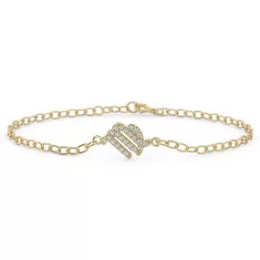 Virgo Pave Zodiac Bracelet