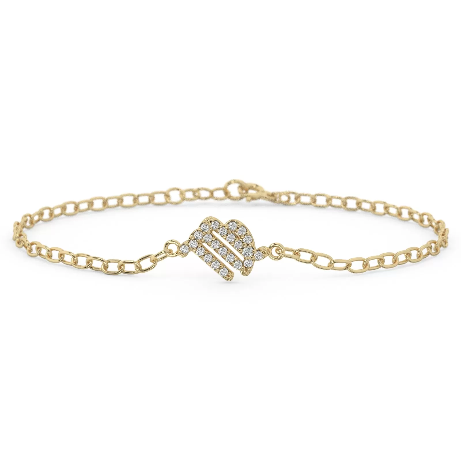 Virgo Pave Zodiac Bracelet