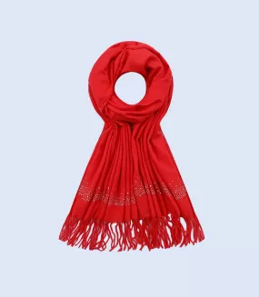 WA1192-RED-Scarf For Women