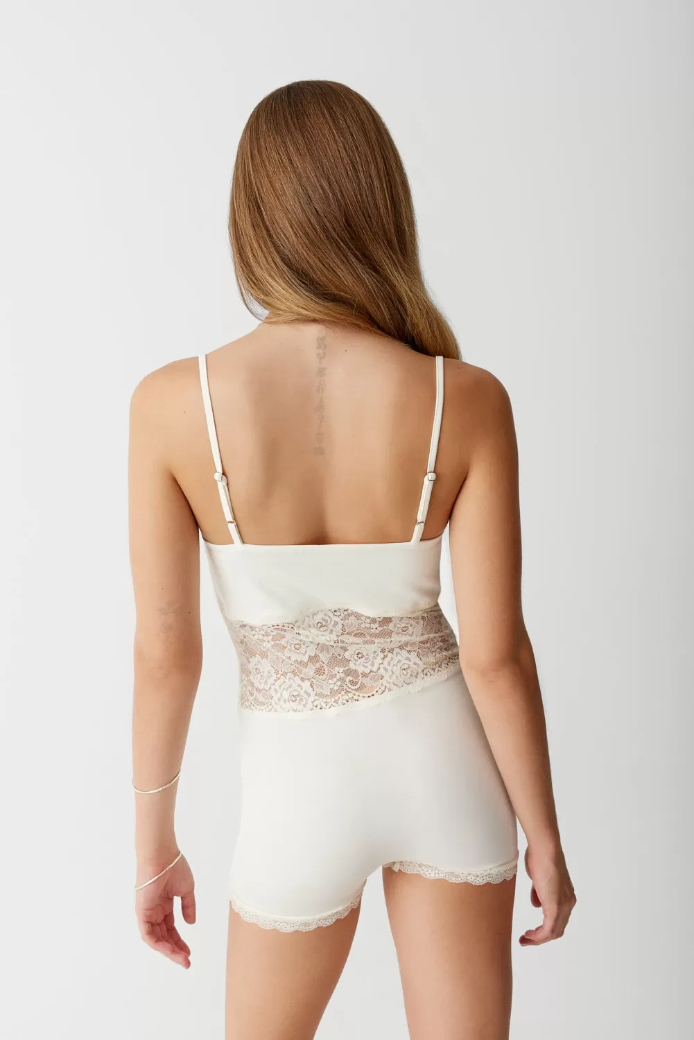 Whisper Lace Bodysuit - Porcelain