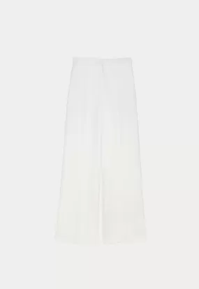 Wide Leg Solid Straight Trouser